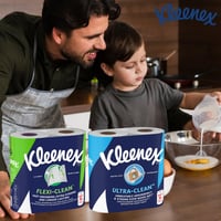 Kleenex Ultra Clean Maxi XL Konyhai Papírtörlő, 6 Tekercs, Kiváló Felszívóképesség - 1 stück (6er Pack), 2-White 9