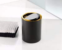 Coș de gunoi cosmetic Kleine Wolke Golden Clap, negru, 5 litri, pentru baie 2