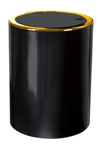 Coș de gunoi cosmetic Kleine Wolke Golden Clap, negru, 5 litri, pentru baie 3