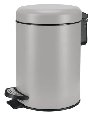 Kozmetický pedálový kôš Kleine Wolke One, platinový, 3 litre, nehrdzavejúca oceľ — pretlačené veko koša (stav: pozri 2. obrázok)