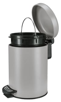 Kozmetický pedálový odpadkový kôš Kleine Wolke One, platinový, 3 litre, nehrdzavejúca oceľ, vyberateľné vnútorné vedro, 16,8x25 cm 3