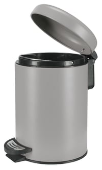 Kozmetický pedálový odpadkový kôš Kleine Wolke One, platinový, 3 litre, nehrdzavejúca oceľ, vyberateľné vnútorné vedro, 16,8x25 cm 2