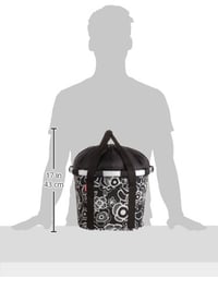 KlickFix Reisenthel Bikebasket skladací košík na bicykel na riadidlá, Fleur čierna, 26x35x28 cm 2
