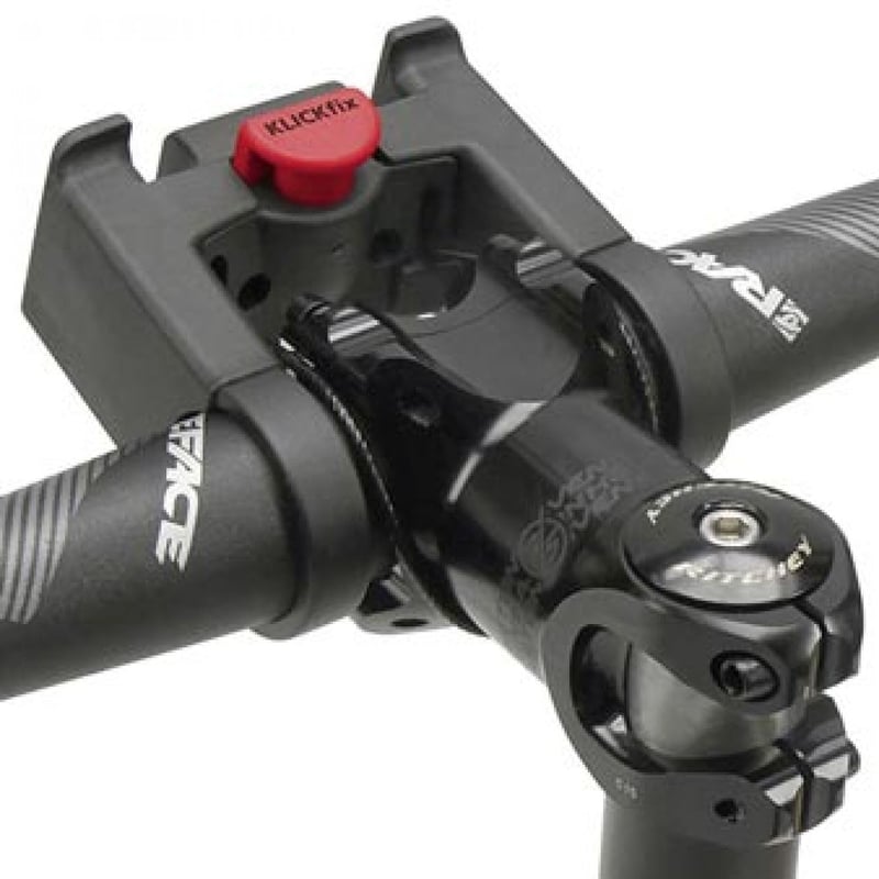 Colier adaptor pentru ghidon KlickFix – Negru, 35 mm – Inel de fixare pentru ghidon de bicicletă pentru adulți