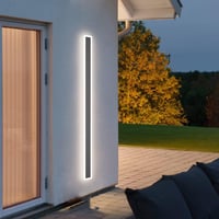 Klighten 150 cm LED Kültéri Fali Lámpa, 45W IP54 Vízálló Sötétszürke Vas-Akril Világítás, 4500K Természetes Fény, Terasz Kert Folyosó 7