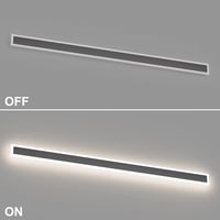 Klighten 150 cm LED Kültéri Fali Lámpa, 45W IP54 Vízálló Sötétszürke Vas-Akril Világítás, 4500K Természetes Fény, Terasz Kert Folyosó 3
