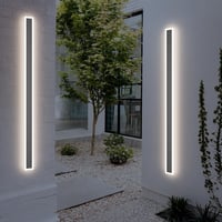 Klighten 150 cm LED Kültéri Fali Lámpa, 45W IP54 Vízálló Sötétszürke Vas-Akril Világítás, 4500K Természetes Fény, Terasz Kert Folyosó 4