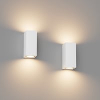 Klighten 2 kom. GU10 vanjska zidna svjetiljka bijela, bez žarulje, set vanjskih zidnih svjetiljki 1
