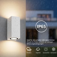 Klighten 2 kom. GU10 vanjska zidna svjetiljka bijela, bez žarulje, set vanjskih zidnih svjetiljki 4
