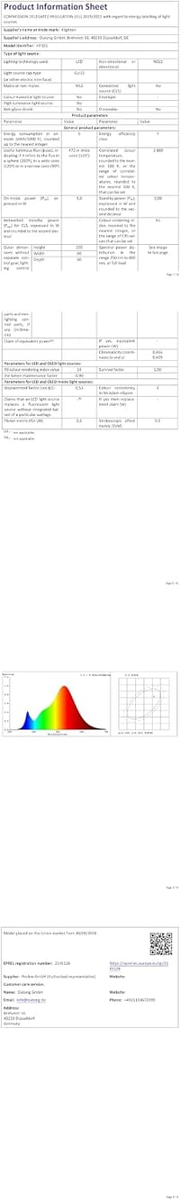 Klighten 2 db GU10 LED függőlámpa henger, 5W 472 lm, állítható magasság 30 cm, meleg fehér 3000 K, fekete, konyha étkező nappali 9
