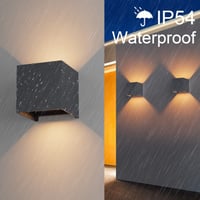 Klighten 2 ks vonkajšie nástenné svietidlo s vymeniteľnou G9 LED žiarovkou, 3000K teplá biela, antracitové, vodoodolné IP54, nastaviteľný uhol svetla, hliník, záhrada a 4