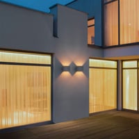 Klighten 2 ks vonkajšie nástenné svietidlo s vymeniteľnou G9 LED žiarovkou, 3000K teplá biela, antracitové, vodoodolné IP54, nastaviteľný uhol svetla, hliník, záhrada a 5