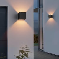 Klighten 2 komada vanjska svjetiljka s izmjenjivom G9 žaruljom, 3000K toplo bijelo svjetlo, crna boja 6