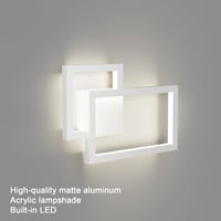 Lampă de perete LED modernă de interior Klighten 24W 1960lm, iluminat decorativ pentru dormitor, sufragerie, hol, 4000K alb neutru, 110-240V 3