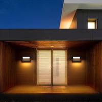 Klighten 24W IP65 LED aplică de perete reglabilă pentru exterior și interior, corp de iluminat modern din aluminiu, negru, alb cald 2700-3000K 7