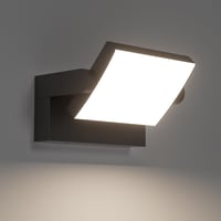 Klighten 24W Kültéri-Beltéri Fali Lámpa, IP65 Vízálló, Forgatható LED Panel, 1500 Lumen, 4000K Természetes Fehér, Fekete Alumínium 1