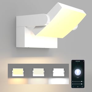 Lampă de perete LED Klighten 24W, reglabilă prin aplicație, iluminat interior și exterior cu protecție IP65