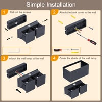 Lampă de perete LED de exterior Klighten 24W, cu unghi al fasciculului luminos reglabil, IP65, 3000K alb cald, antracit, lampă de perete pentru interior și exterior, iluminare sus-jos 7
