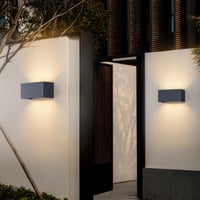 Lampă de perete LED de exterior Klighten 24W, cu unghi al fasciculului luminos reglabil, IP65, 3000K alb cald, antracit, lampă de perete pentru interior și exterior, iluminare sus-jos 6