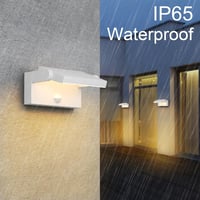 Klighten 24W LED Kültéri Fali Lámpa Mozgásérzékelővel IP65 Forgatható Panellel 5