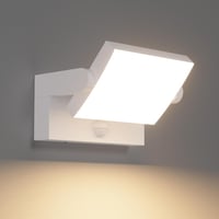 Klighten 24W LED Kültéri Fali Lámpa Mozgásérzékelővel IP65 Forgatható Panellel 1