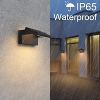 Klighten 2db 24W Kültéri Fali Lámpa IP65 Forgatható LED Panel Meleg Fehér 3000K 4