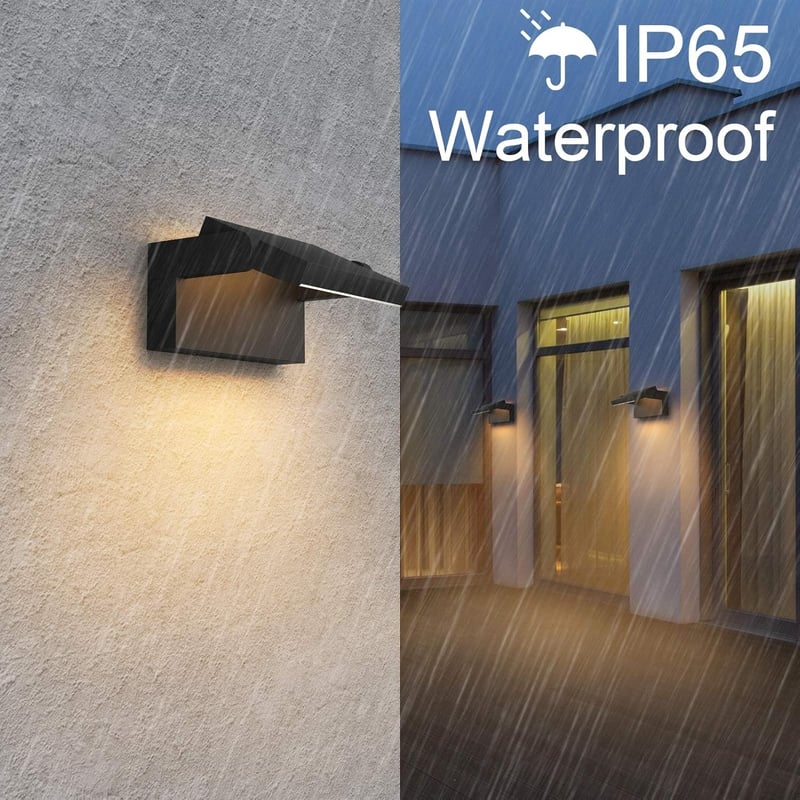 Klighten 2db 24W Kültéri Fali Lámpa IP65 Forgatható LED Panel Meleg Fehér 3000K