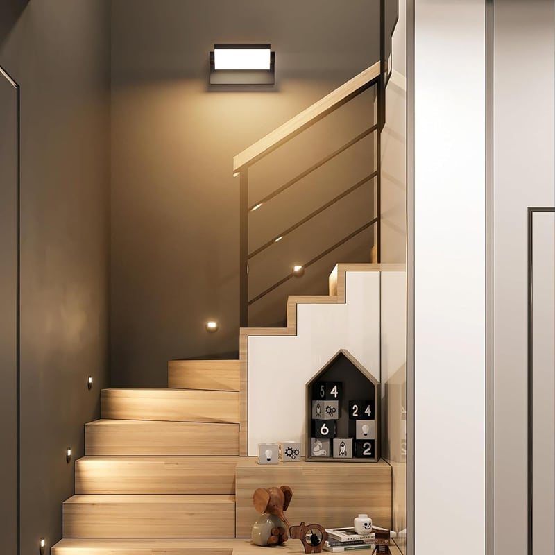 Klighten 2db 24W Kültéri Fali Lámpa IP65 Forgatható LED Panel Meleg Fehér 3000K