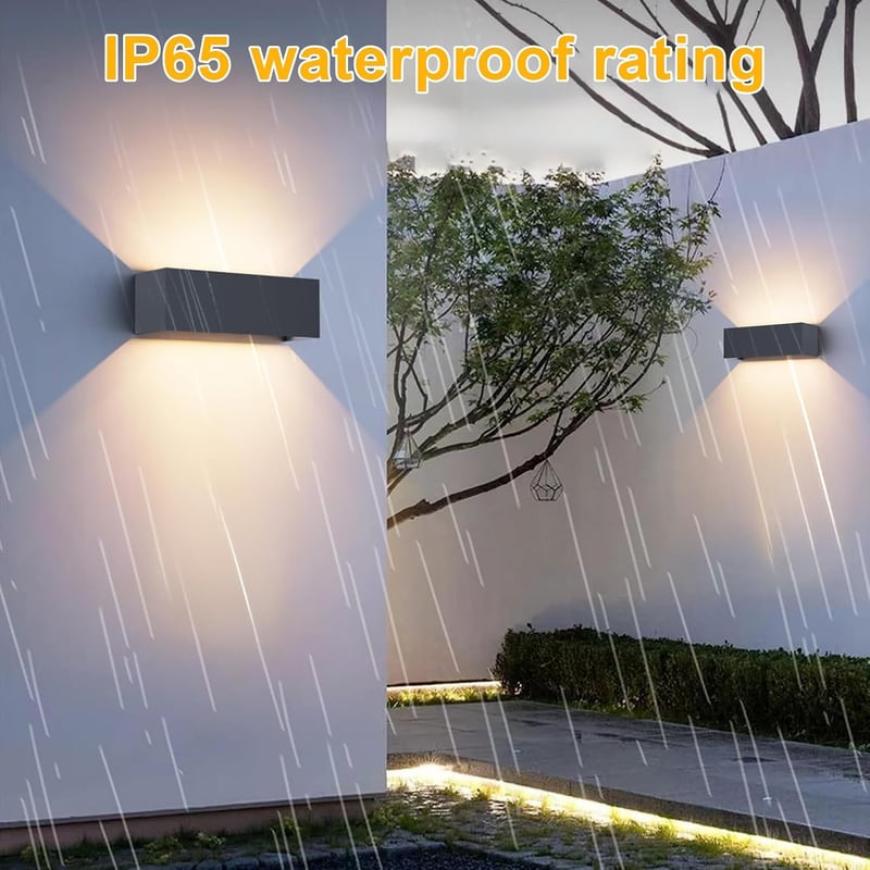 Klighten 30W Kültéri Fali Lámpa Szett - 2db Antracit Alumínium IP65 Vízálló LED Világítás Állítható Fényszöggel - Beltéri/Kültéri Használatr