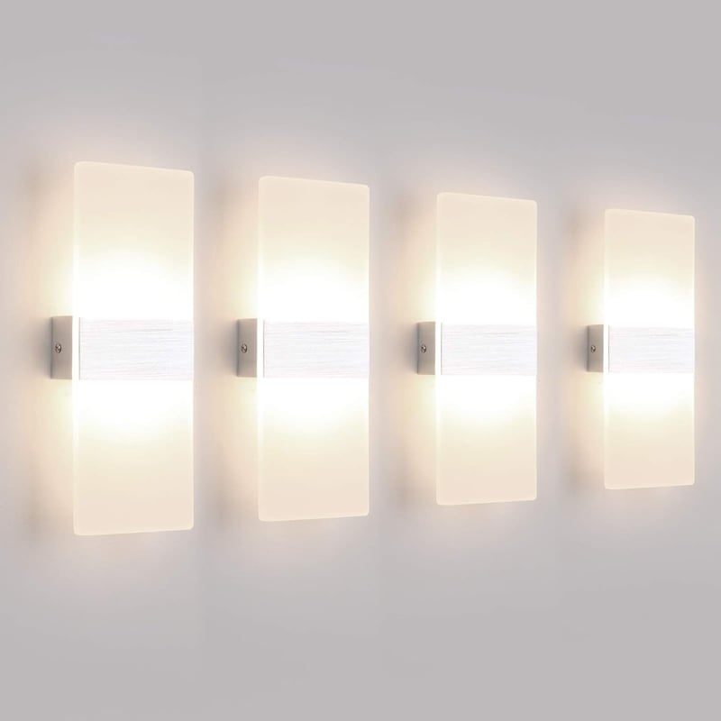 Klighten 4db LED fali lámpa 12W természetes fehér 4000K modern nappali hálószoba