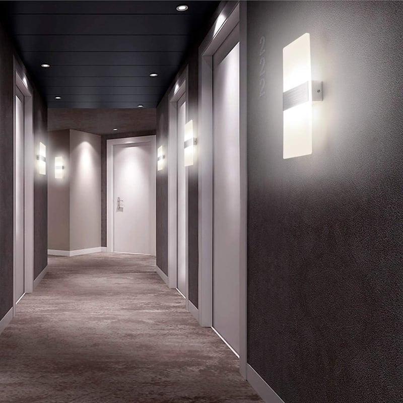 Klighten 4db LED fali lámpa 12W természetes fehér 4000K modern nappali hálószoba
