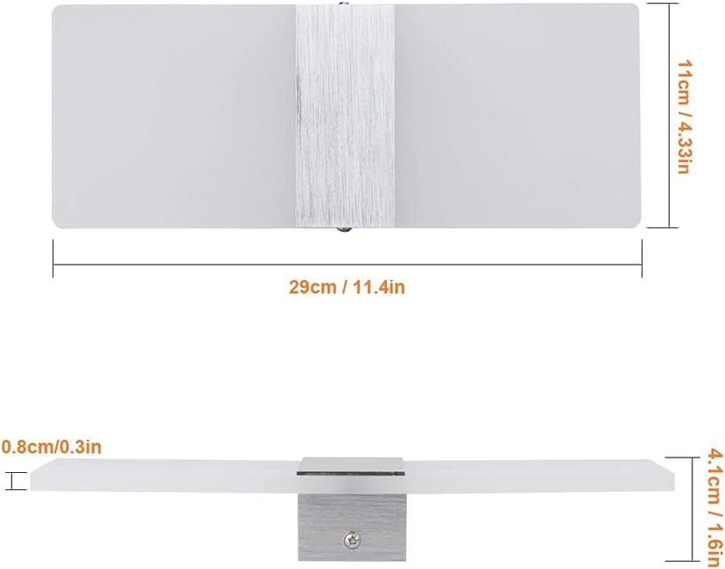 Klighten 4db LED fali lámpa 12W természetes fehér 4000K modern nappali hálószoba