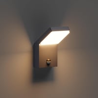 Lampă de perete LED de exterior Klighten cu senzor de mișcare 24 W, IP65 rezistentă la apă, antracit, alb cald 3000 K, pentru exterior, interior, intrare, terasă, grădină 1