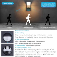 Lampă de perete LED de exterior Klighten cu senzor de mișcare 24 W, IP65 rezistentă la apă, antracit, alb cald 3000 K, pentru exterior, interior, intrare, terasă, grădină 2