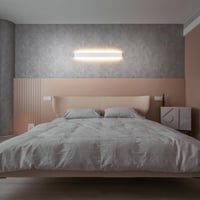 Klighten LED alumínium fali lámpa 30 W, 91 cm fel-le világító, modern beltéri spot, meleg fehér 3000K, fehér 5