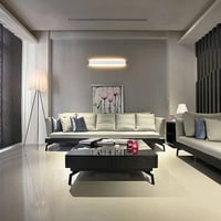 Klighten LED alumínium fali lámpa 30 W, 91 cm fel-le világító, modern beltéri spot, meleg fehér 3000K, fehér 3