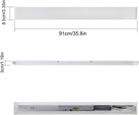 Klighten LED alumínium fali lámpa 30 W, 91 cm fel-le világító, modern beltéri spot, meleg fehér 3000K, fehér 6