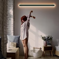 Klighten LED Fali Lámpa 120cm - Antracit IP65 Kültéri/Beltéri Világítás, 35W Szabályozható Vízálló Fényforrás, Meleg Fehér 3000K, Kerthez, T 7