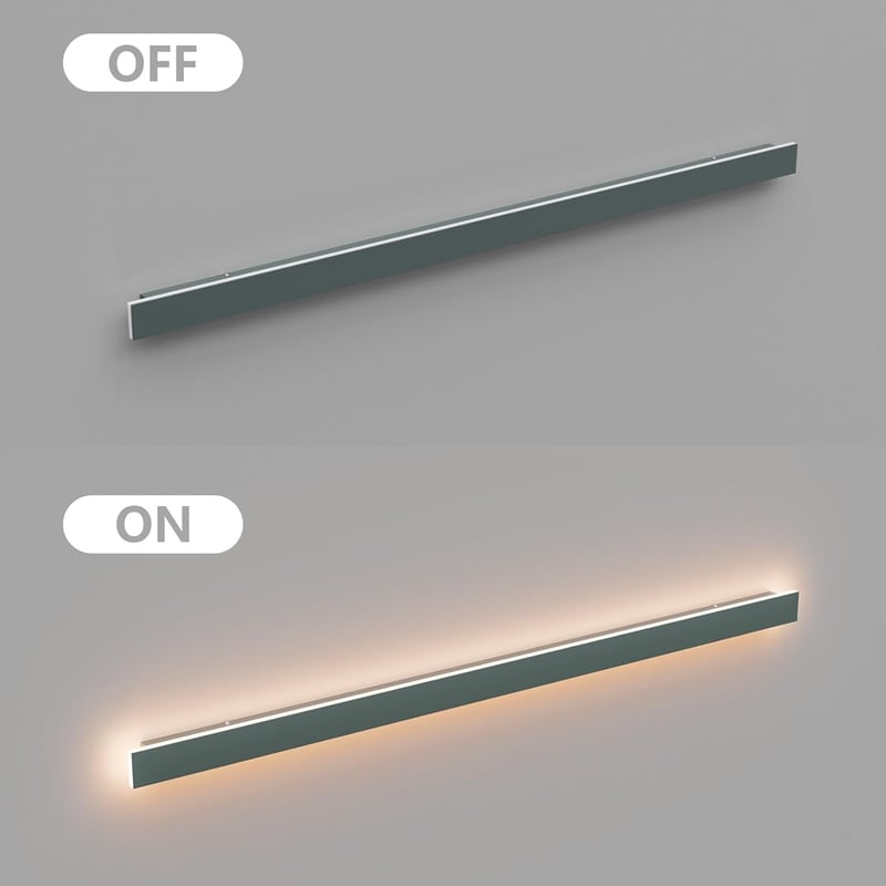 Klighten LED Fali Lámpa 120cm - Antracit IP65 Kültéri/Beltéri Világítás, 35W Szabályozható Vízálló Fényforrás, Meleg Fehér 3000K, Kerthez, T