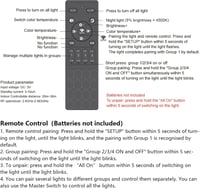 Klighten LED fali lámpa dimmelhető távirányítóval és APP vezérléssel, 61cm, 20W, fehér 5