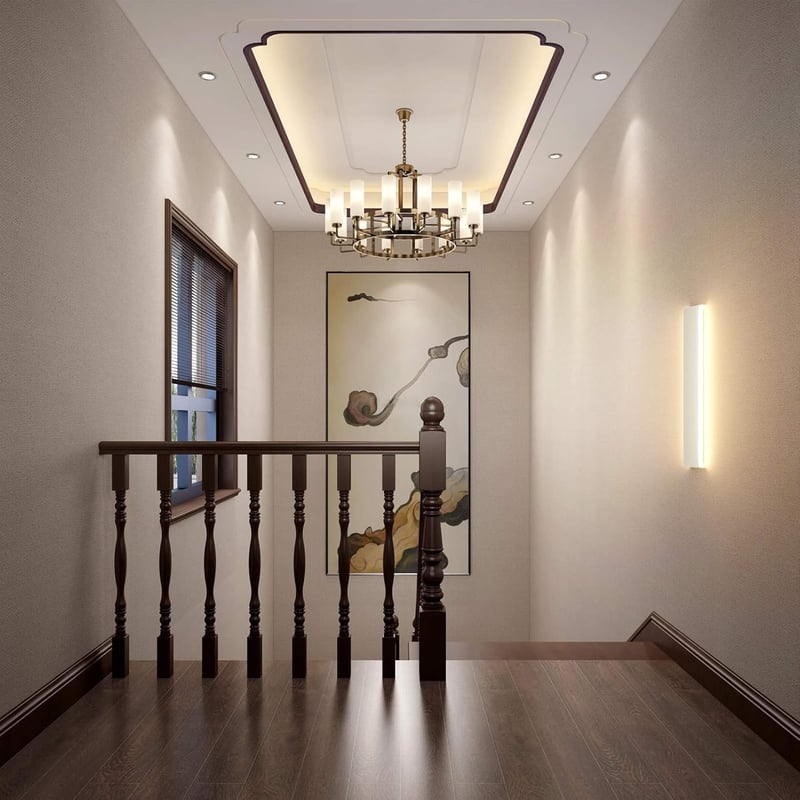 Klighten LED fali lámpa dimmelhető távirányítóval és APP vezérléssel, 61cm, 20W, fehér