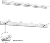 Klighten LED Tükörvilágítás 95 cm 20W - 360° Forgatható Fürdőszobai Lámpa, Hideg Fehér 6000K, IP44 Vízálló, Rozsdamentes Acél 2