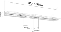 Klighten LED Tükörvilágítás 95 cm 20W - 360° Forgatható Fürdőszobai Lámpa, Hideg Fehér 6000K, IP44 Vízálló, Rozsdamentes Acél 3