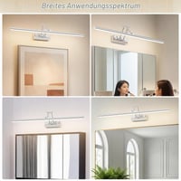 Klighten LED kúpeľňové svietidlo nad zrkadlo 70 cm, 24W, 1650 lm, 4000K, chróm, nástenné svietidlo na zrkadlo 6