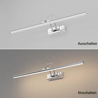 Klighten LED kúpeľňové svietidlo nad zrkadlo 70 cm, 24W, 1650 lm, 4000K, chróm, nástenné svietidlo na zrkadlo 4