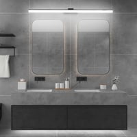 Klighten LED kúpeľňové svietidlo nad zrkadlo 100 cm čierne 28 W 1560 lm s rotáciou 180 stupňov studená biela 6000 K IP44 vodotesné svietidlo na líčenie 5
