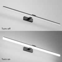 Klighten LED kúpeľňové svietidlo nad zrkadlo 100 cm čierne 28 W 1560 lm s rotáciou 180 stupňov studená biela 6000 K IP44 vodotesné svietidlo na líčenie 3