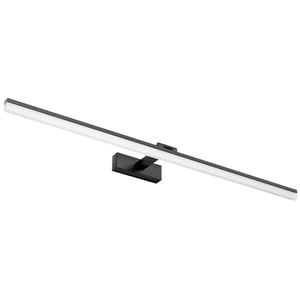 Klighten LED kúpeľňové svietidlo nad zrkadlo 100 cm čierne 28 W 1560 lm s rotáciou 180 stupňov studená biela 6000 K IP44 vodotesné svietidlo na líčenie