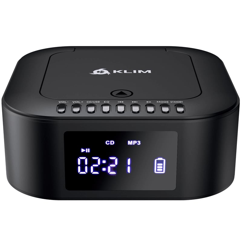 KLIM Boombox E1 CD prehrávač s funkciou Bass Boost, FM rádiom, Bluetooth a USB portom