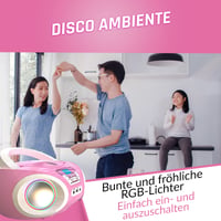 KLIM Candy Kids prenosný CD prehrávač pre deti – FM rádio – vstavané reproduktory – batérie súčasťou balenia – ružový 4